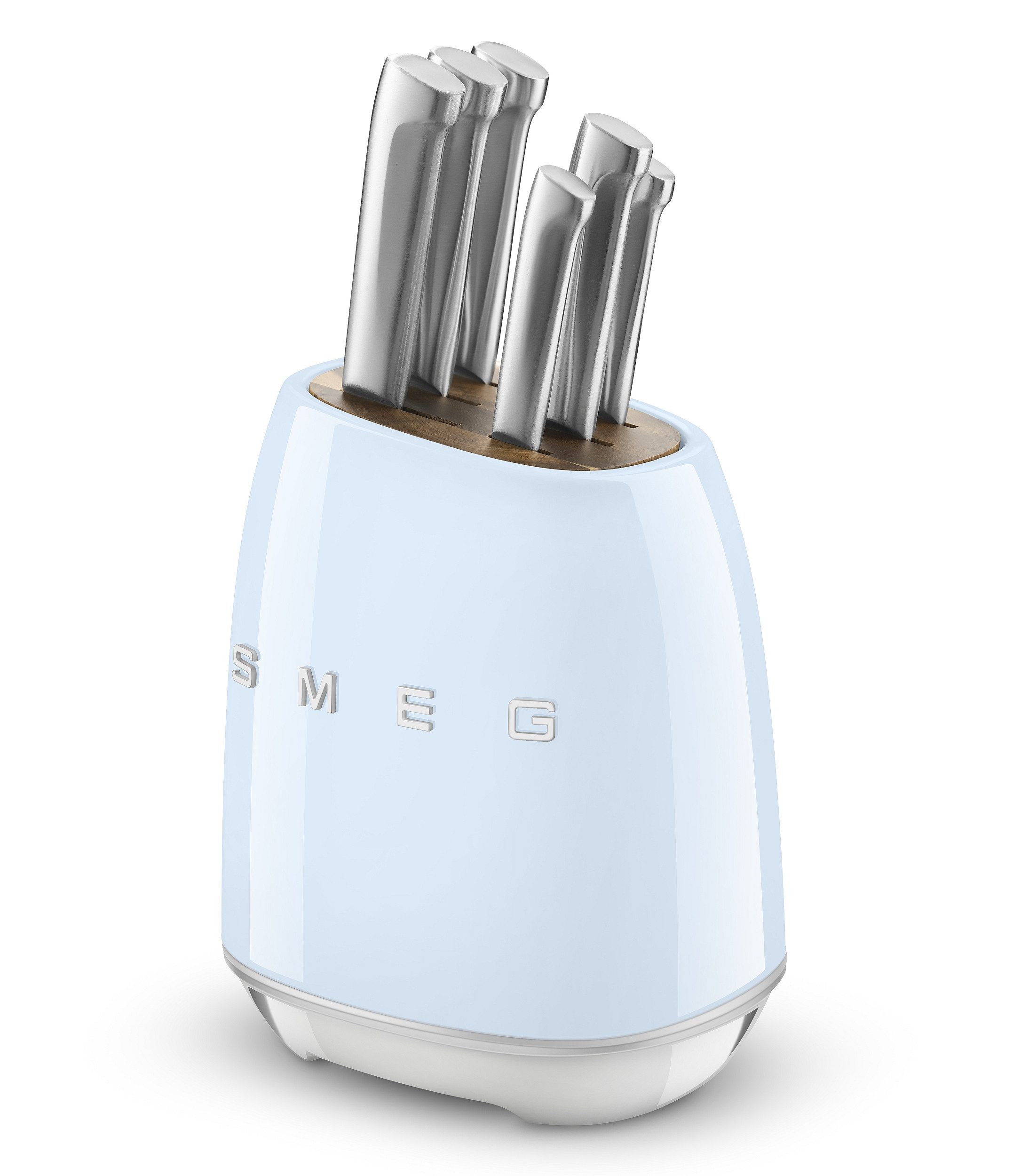 سرویس چاقو 7 پارچه اسمگ ایتالیا مدل SMEG Pastel Blue | طراحی کلاسیک دهه 50 میلادی | رنگ آبی